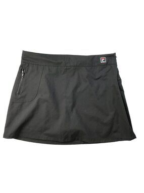 Fila Sport Golf Skirt Skort Womens Size 14 Black Undershorts Stretch Activewear